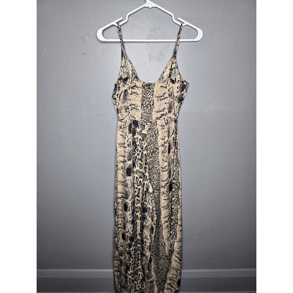 BooHoo Python Snakeskin Print Wideleg Jumpsuit si… - image 3
